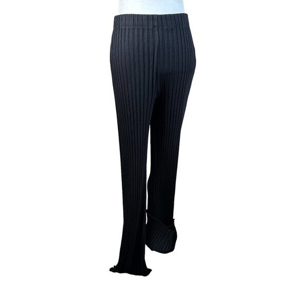 Simon Miller Ribbed Marek Pants in Black XLarge Womens Jersey Trousers - Picture 5 of 12